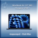 MacBook Air 13" M3 de 2024 - Chargeur USB-C