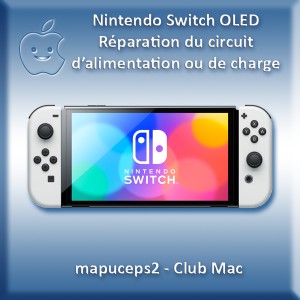 Nintendo Switch OLED. Réparation circuit d'alimentation ou de charge